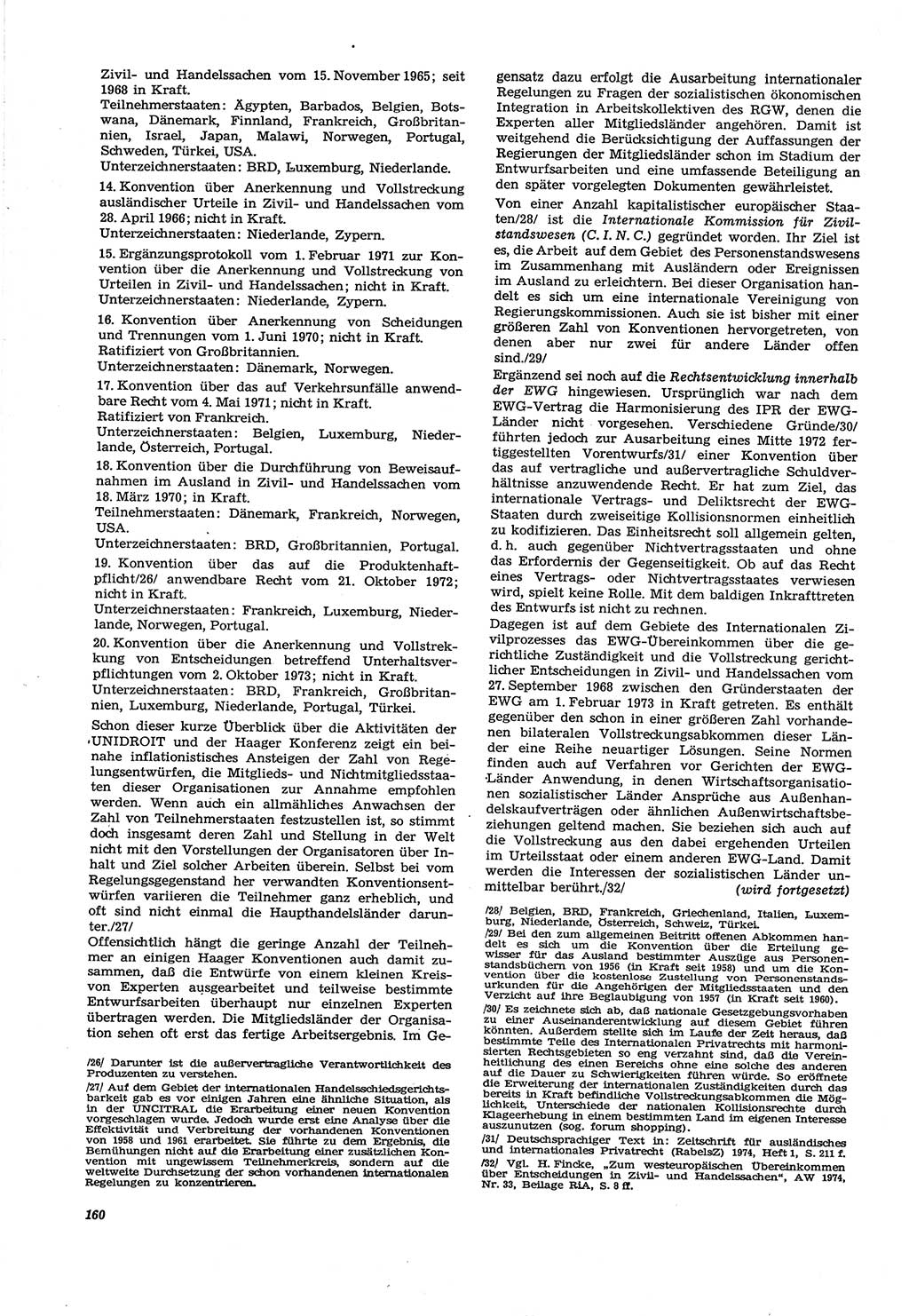 Neue Justiz (NJ), Zeitschrift für Recht und Rechtswissenschaft [Deutsche Demokratische Republik (DDR)], 30. Jahrgang 1976, Seite 160 (NJ DDR 1976, S. 160)