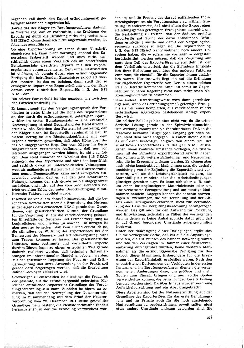 Neue Justiz (NJ), Zeitschrift für Recht und Rechtswissenschaft [Deutsche Demokratische Republik (DDR)], 30. Jahrgang 1976, Seite 277 (NJ DDR 1976, S. 277)