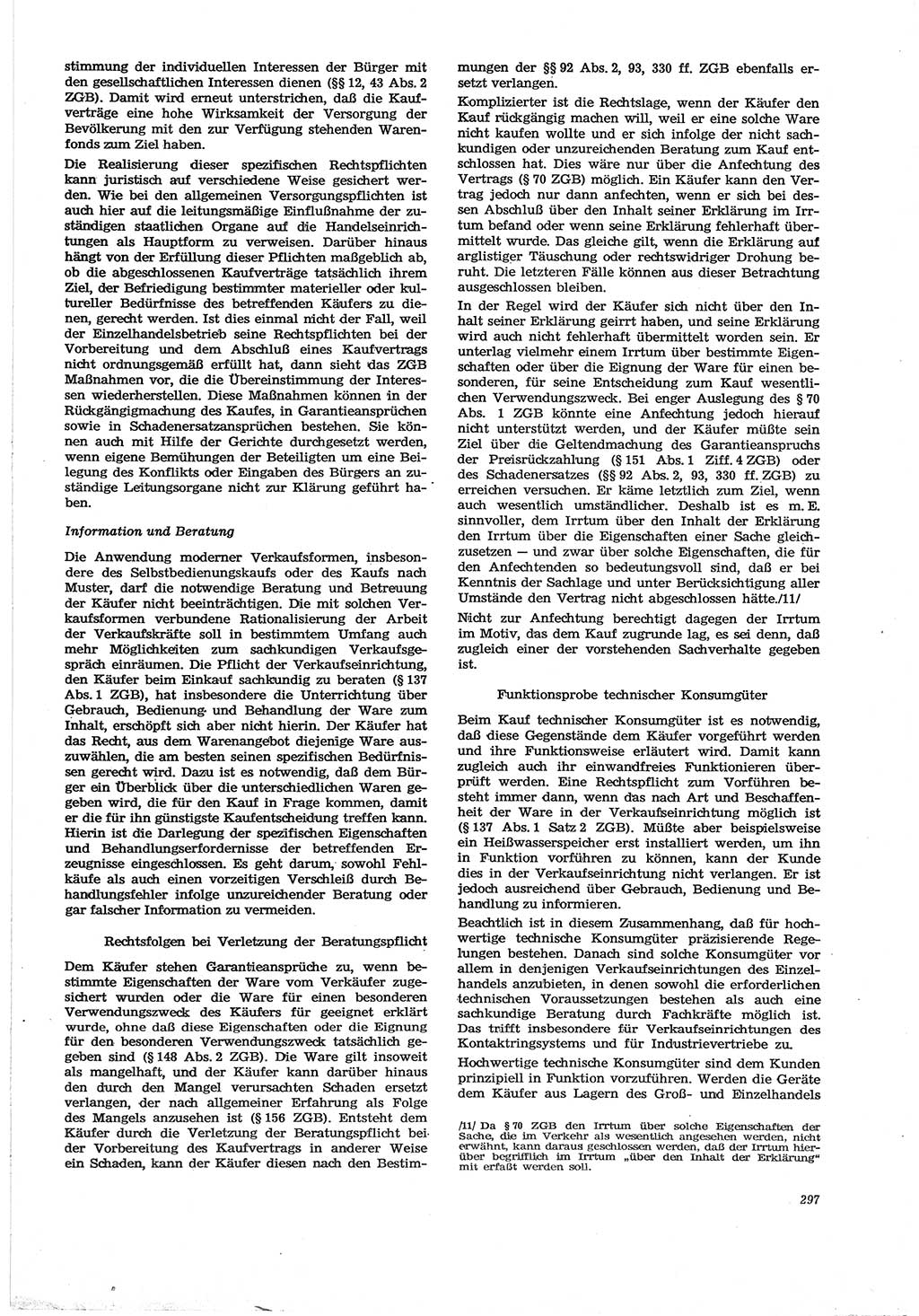 Neue Justiz (NJ), Zeitschrift für Recht und Rechtswissenschaft [Deutsche Demokratische Republik (DDR)], 30. Jahrgang 1976, Seite 297 (NJ DDR 1976, S. 297)