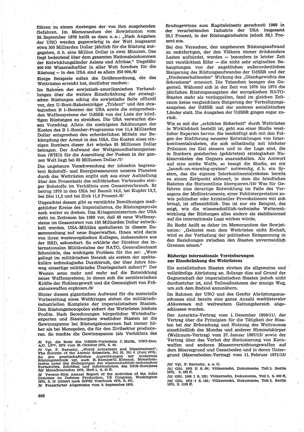 Neue Justiz (NJ), Zeitschrift für Recht und Rechtswissenschaft [Deutsche Demokratische Republik (DDR)], 30. Jahrgang 1976, Seite 666 (NJ DDR 1976, S. 666)