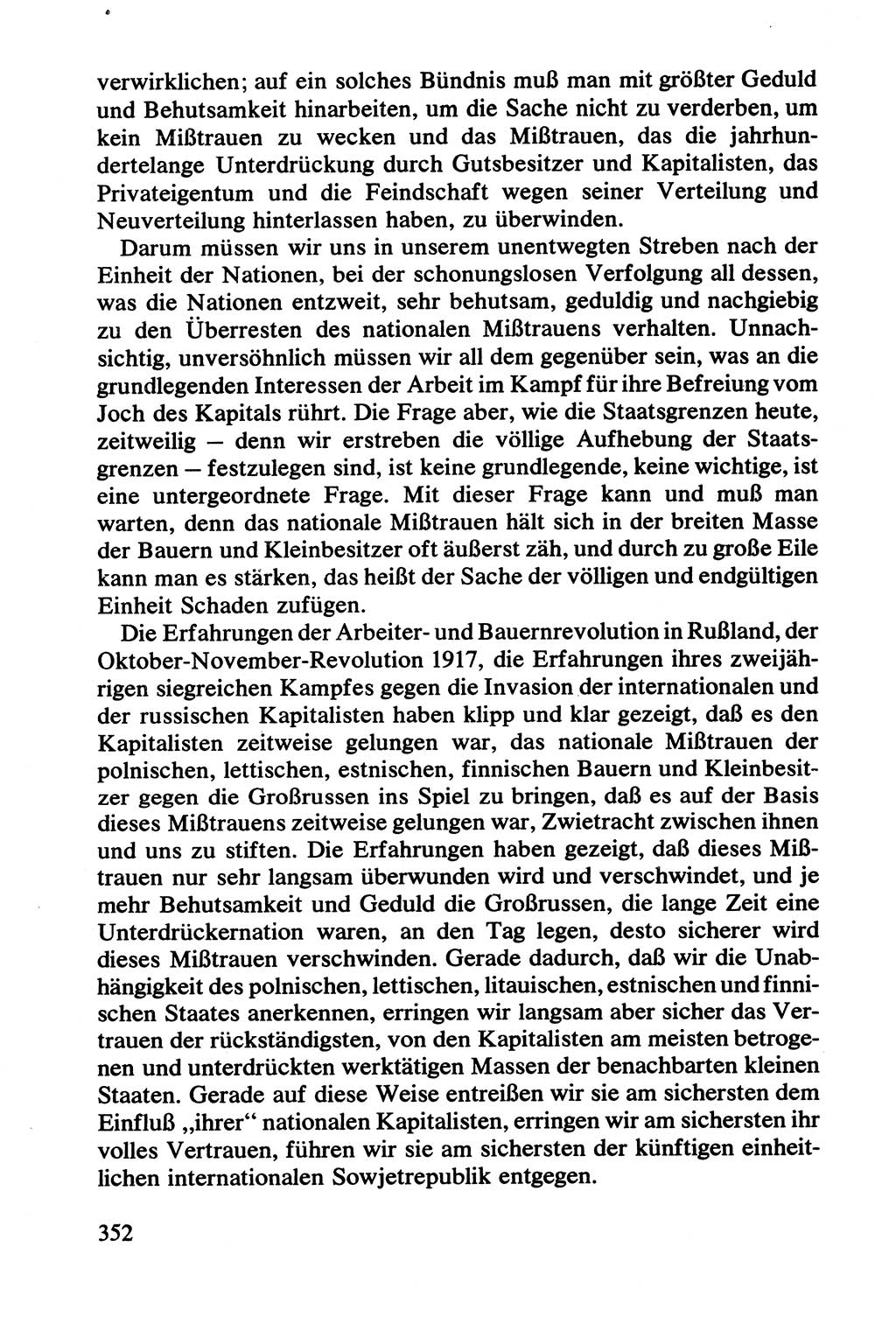 Lenin und die Gesamtrussische Tscheka, Dokumentensammlung, Ministerium für Staatssicherheit (MfS) [Deutsche Demokratische Republik (DDR)], Juristische Hochschule (JHS) Potsdam 1977, Seite 352 (Tscheka Dok. MfS DDR 1977, S. 352)