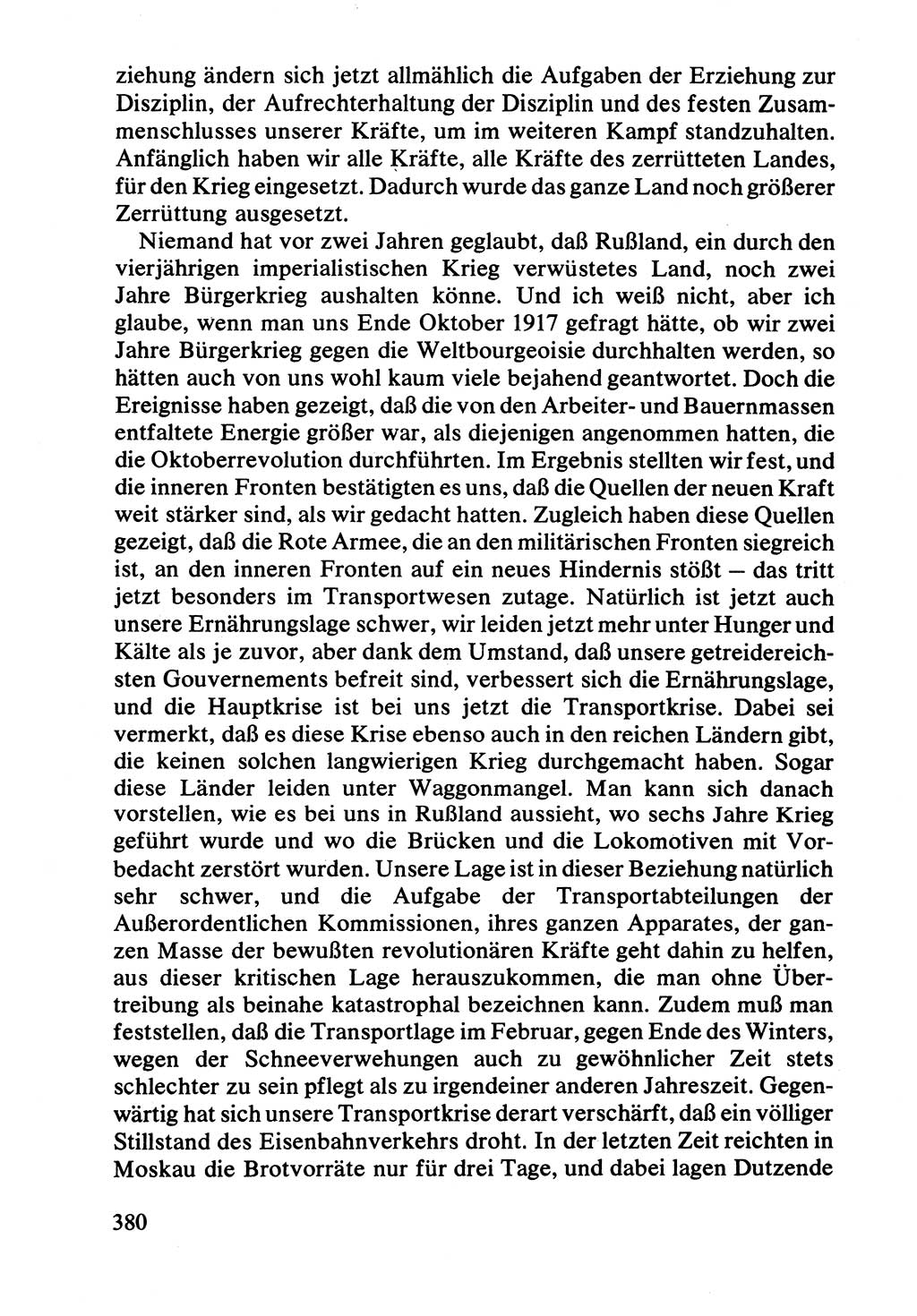 Lenin und die Gesamtrussische Tscheka, Dokumentensammlung, Ministerium für Staatssicherheit (MfS) [Deutsche Demokratische Republik (DDR)], Juristische Hochschule (JHS) Potsdam 1977, Seite 380 (Tscheka Dok. MfS DDR 1977, S. 380)