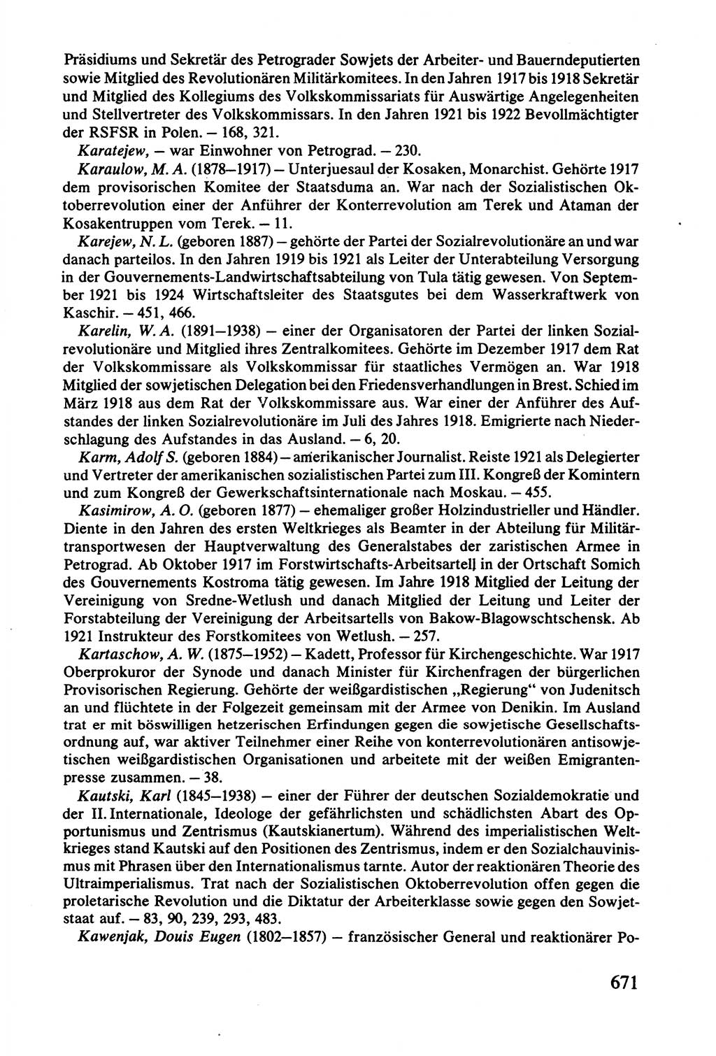 Lenin und die Gesamtrussische Tscheka, Dokumentensammlung, Ministerium für Staatssicherheit (MfS) [Deutsche Demokratische Republik (DDR)], Juristische Hochschule (JHS) Potsdam 1977, Seite 671 (Tscheka Dok. MfS DDR 1977, S. 671)