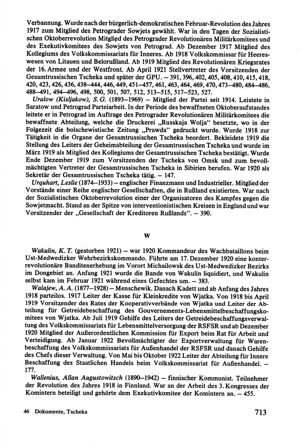 Lenin und die Gesamtrussische Tscheka, Dokumentensammlung, Ministerium für Staatssicherheit (MfS) [Deutsche Demokratische Republik (DDR)], Juristische Hochschule (JHS) Potsdam 1977, Seite 713 (Tscheka Dok. MfS DDR 1977, S. 713)