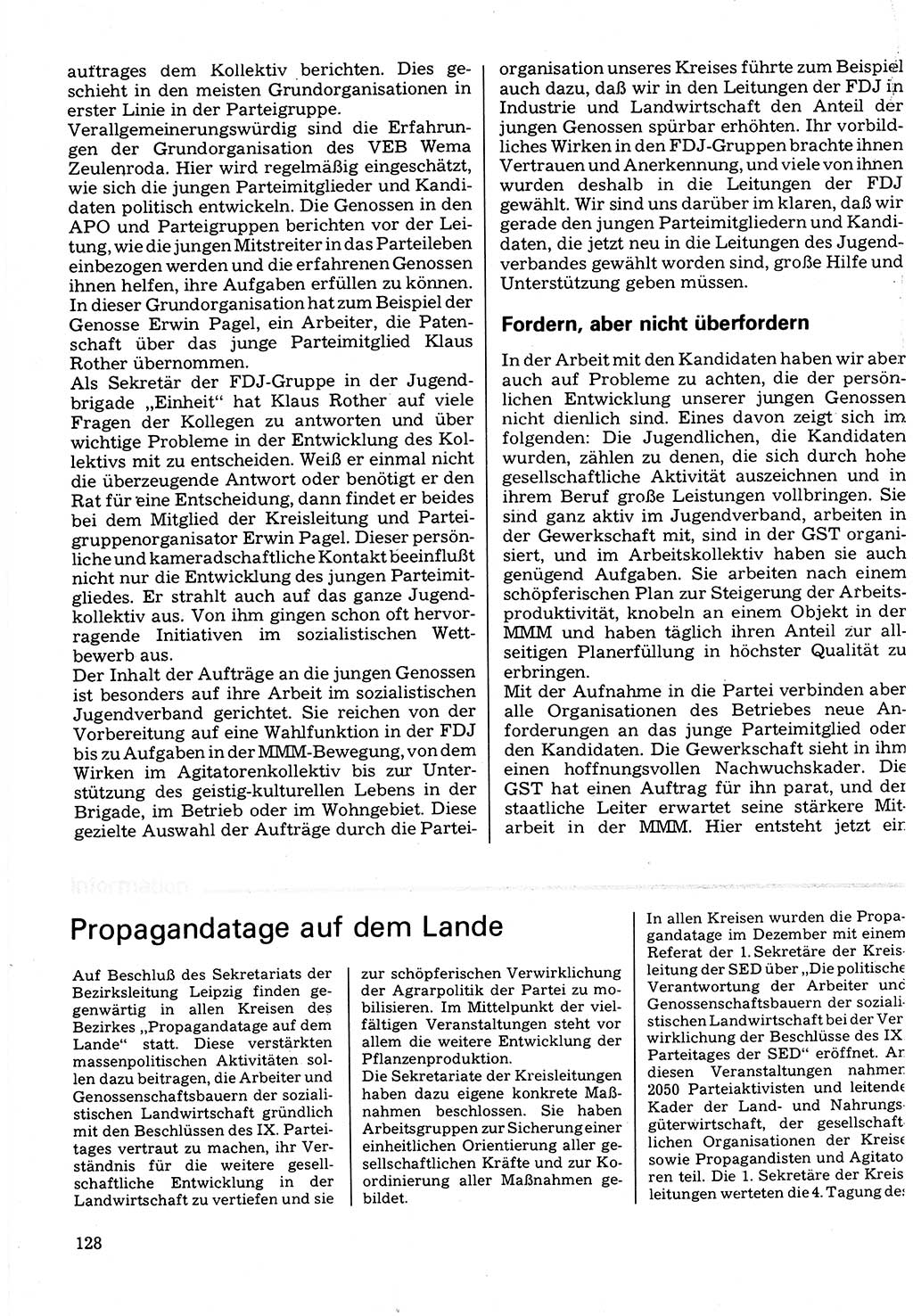 Neuer Weg (NW), Organ des Zentralkomitees (ZK) der SED (Sozialistische Einheitspartei Deutschlands) für Fragen des Parteilebens, 32. Jahrgang [Deutsche Demokratische Republik (DDR)] 1977, Seite 128 (NW ZK SED DDR 1977, S. 128)