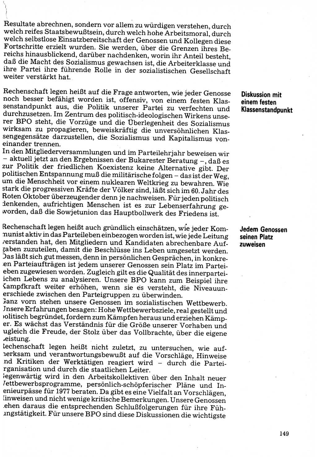 Neuer Weg (NW), Organ des Zentralkomitees (ZK) der SED (Sozialistische Einheitspartei Deutschlands) für Fragen des Parteilebens, 32. Jahrgang [Deutsche Demokratische Republik (DDR)] 1977, Seite 149 (NW ZK SED DDR 1977, S. 149)