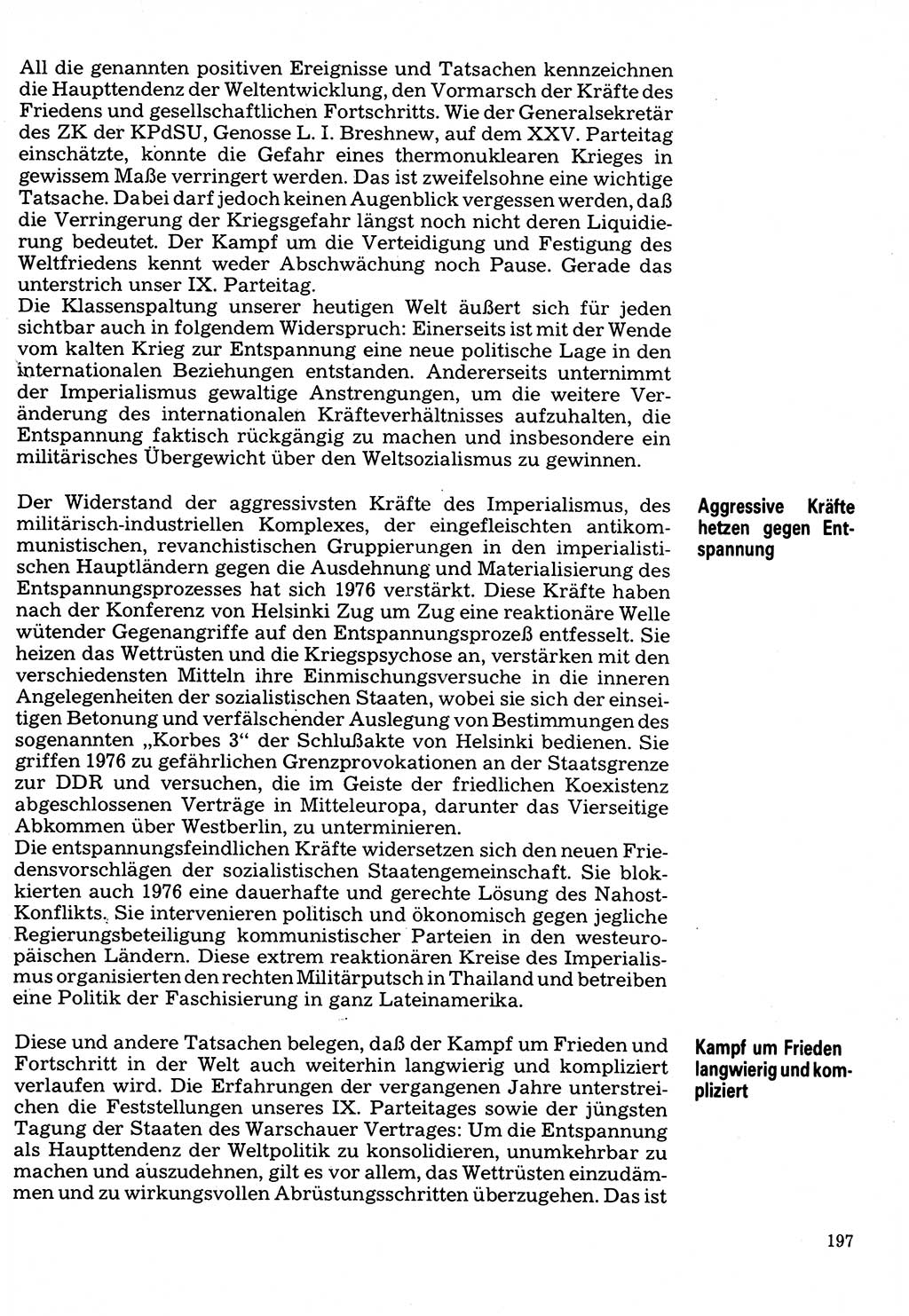 Neuer Weg (NW), Organ des Zentralkomitees (ZK) der SED (Sozialistische Einheitspartei Deutschlands) für Fragen des Parteilebens, 32. Jahrgang [Deutsche Demokratische Republik (DDR)] 1977, Seite 197 (NW ZK SED DDR 1977, S. 197)