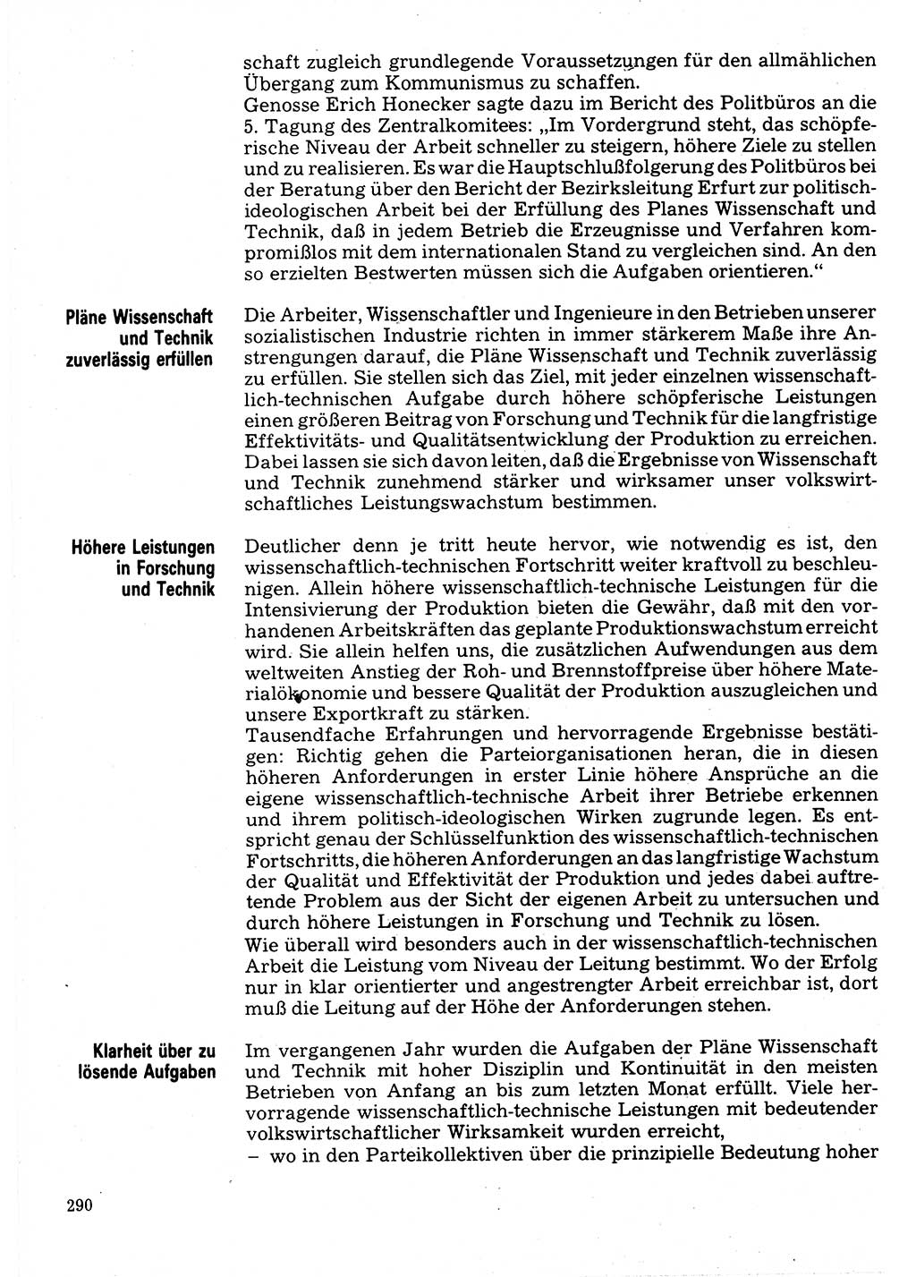 Neuer Weg (NW), Organ des Zentralkomitees (ZK) der SED (Sozialistische Einheitspartei Deutschlands) für Fragen des Parteilebens, 32. Jahrgang [Deutsche Demokratische Republik (DDR)] 1977, Seite 290 (NW ZK SED DDR 1977, S. 290)