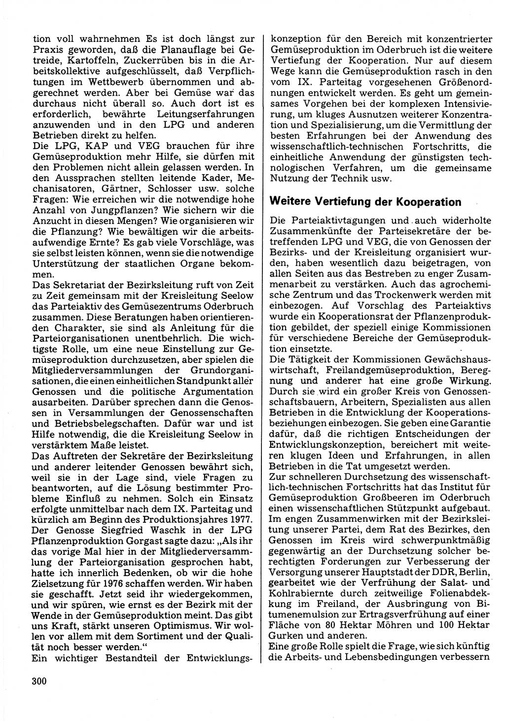Neuer Weg (NW), Organ des Zentralkomitees (ZK) der SED (Sozialistische Einheitspartei Deutschlands) für Fragen des Parteilebens, 32. Jahrgang [Deutsche Demokratische Republik (DDR)] 1977, Seite 300 (NW ZK SED DDR 1977, S. 300)