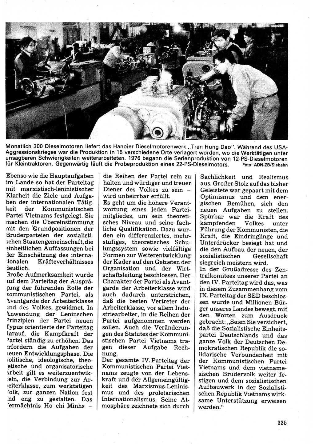 Neuer Weg (NW), Organ des Zentralkomitees (ZK) der SED (Sozialistische Einheitspartei Deutschlands) für Fragen des Parteilebens, 32. Jahrgang [Deutsche Demokratische Republik (DDR)] 1977, Seite 335 (NW ZK SED DDR 1977, S. 335)