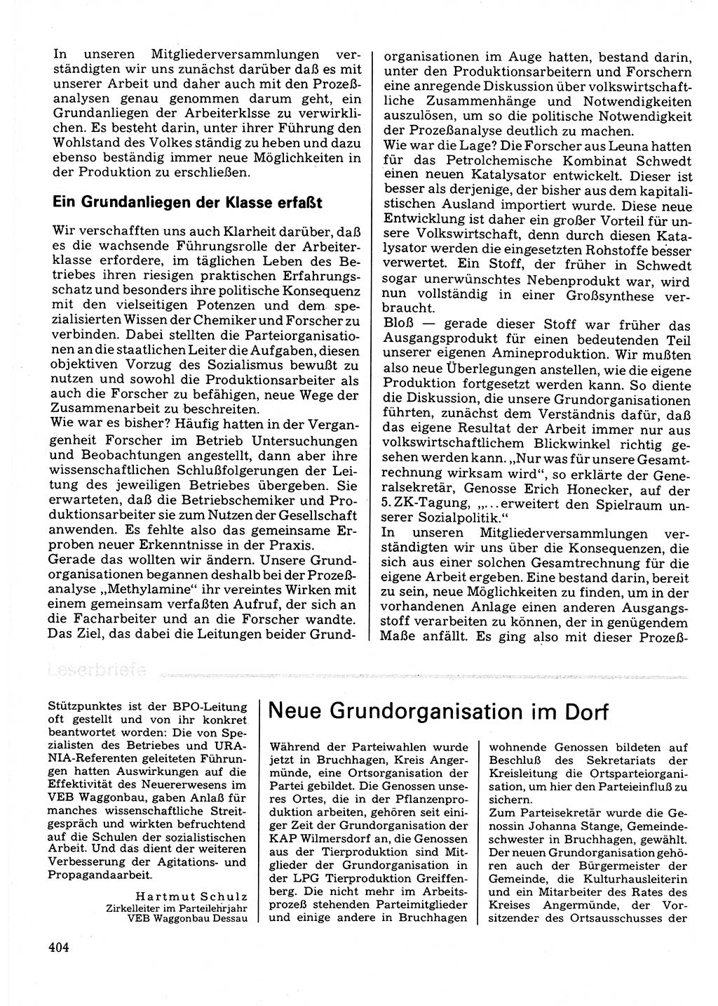 Neuer Weg (NW), Organ des Zentralkomitees (ZK) der SED (Sozialistische Einheitspartei Deutschlands) für Fragen des Parteilebens, 32. Jahrgang [Deutsche Demokratische Republik (DDR)] 1977, Seite 404 (NW ZK SED DDR 1977, S. 404)