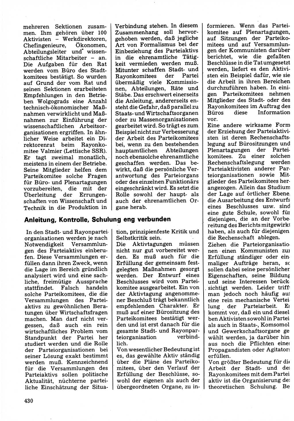Neuer Weg (NW), Organ des Zentralkomitees (ZK) der SED (Sozialistische Einheitspartei Deutschlands) für Fragen des Parteilebens, 32. Jahrgang [Deutsche Demokratische Republik (DDR)] 1977, Seite 430 (NW ZK SED DDR 1977, S. 430)