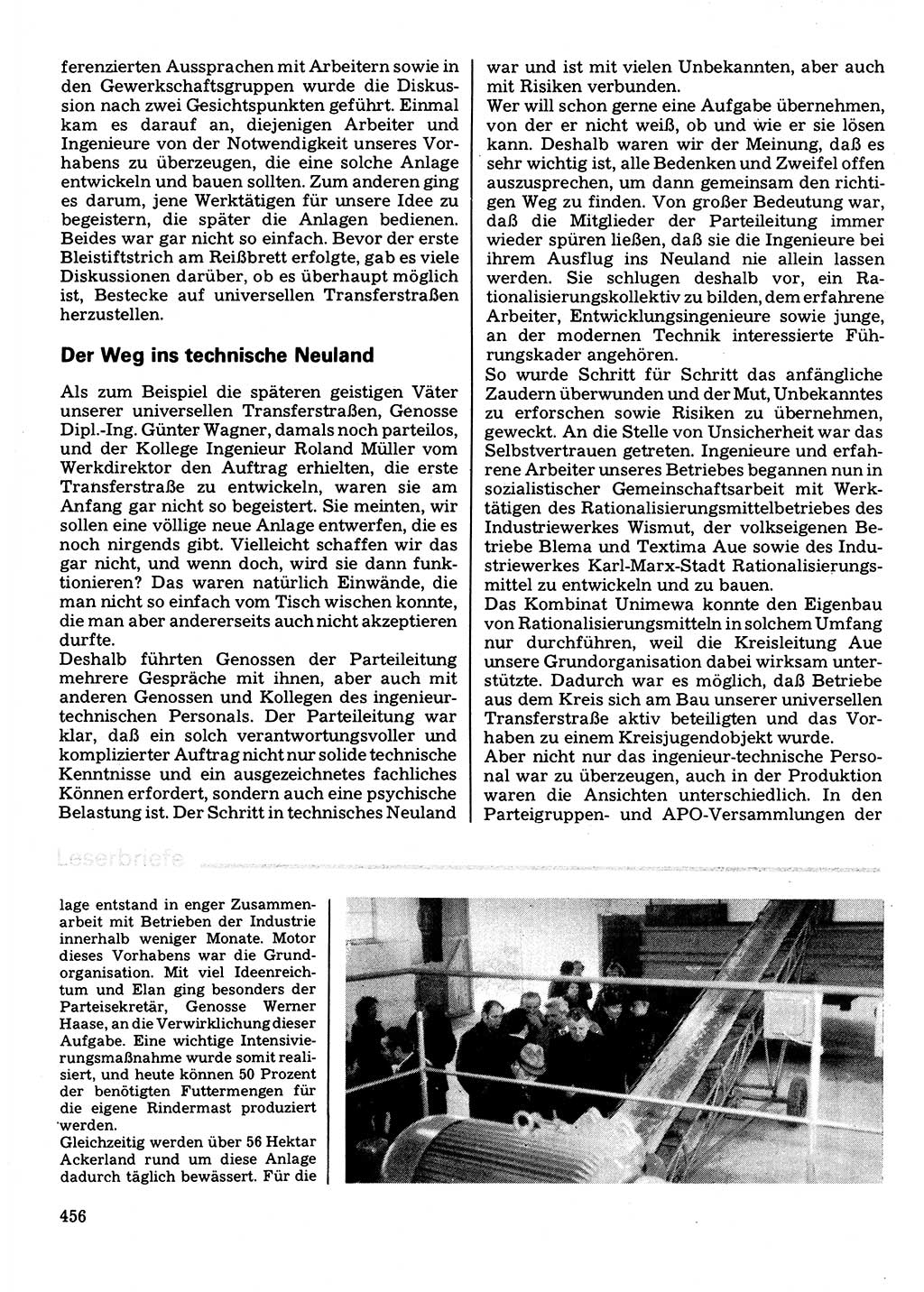 Neuer Weg (NW), Organ des Zentralkomitees (ZK) der SED (Sozialistische Einheitspartei Deutschlands) für Fragen des Parteilebens, 32. Jahrgang [Deutsche Demokratische Republik (DDR)] 1977, Seite 456 (NW ZK SED DDR 1977, S. 456)