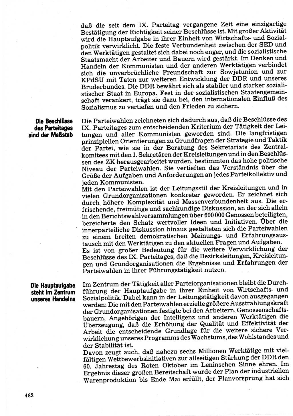 Neuer Weg (NW), Organ des Zentralkomitees (ZK) der SED (Sozialistische Einheitspartei Deutschlands) für Fragen des Parteilebens, 32. Jahrgang [Deutsche Demokratische Republik (DDR)] 1977, Seite 482 (NW ZK SED DDR 1977, S. 482)