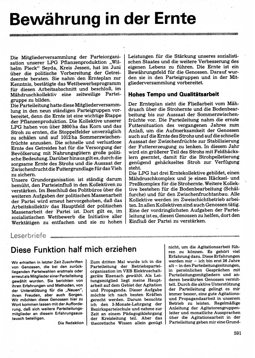 Neuer Weg (NW), Organ des Zentralkomitees (ZK) der SED (Sozialistische Einheitspartei Deutschlands) für Fragen des Parteilebens, 32. Jahrgang [Deutsche Demokratische Republik (DDR)] 1977, Seite 591 (NW ZK SED DDR 1977, S. 591)