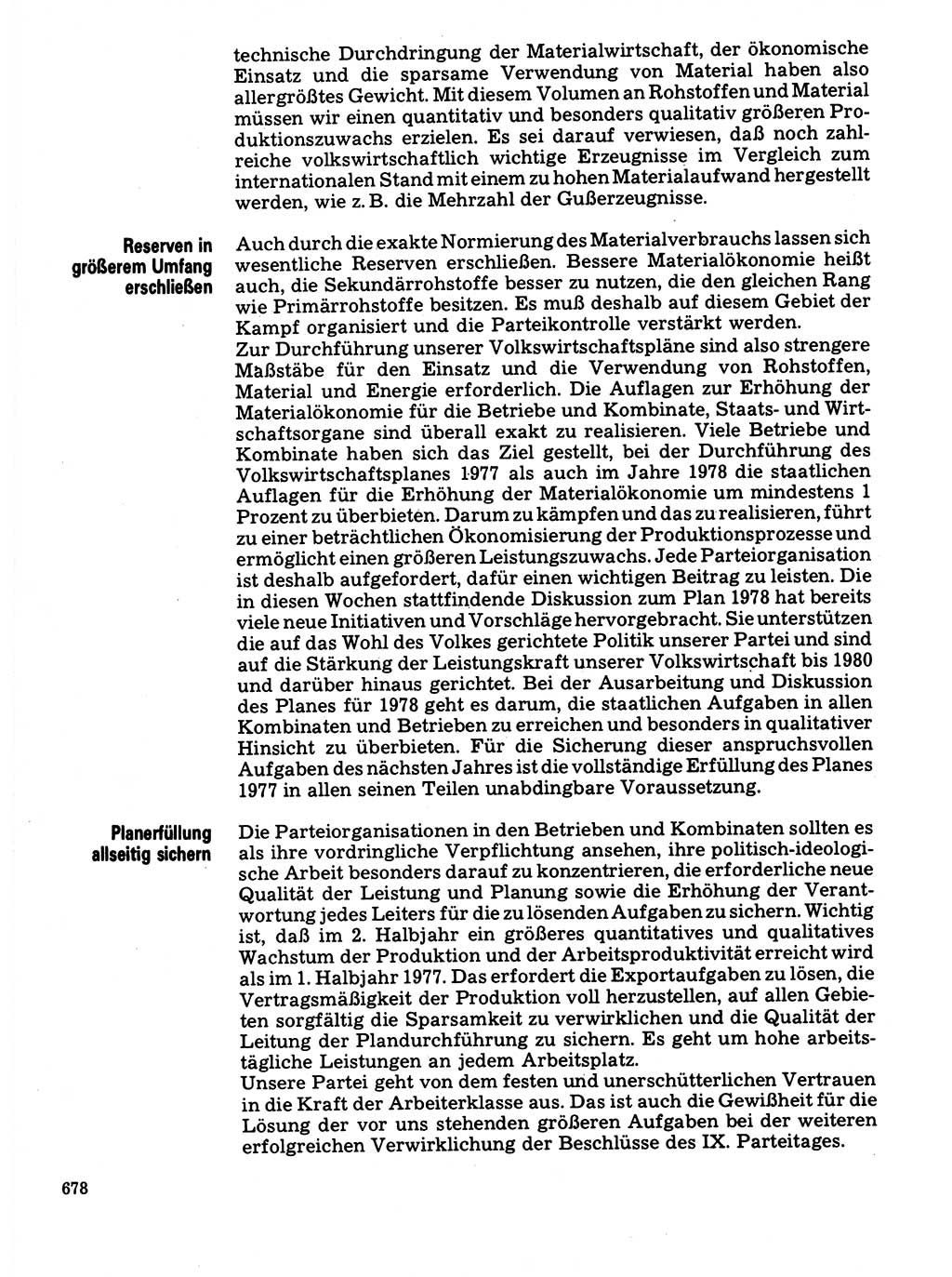 Neuer Weg (NW), Organ des Zentralkomitees (ZK) der SED (Sozialistische Einheitspartei Deutschlands) für Fragen des Parteilebens, 32. Jahrgang [Deutsche Demokratische Republik (DDR)] 1977, Seite 678 (NW ZK SED DDR 1977, S. 678)