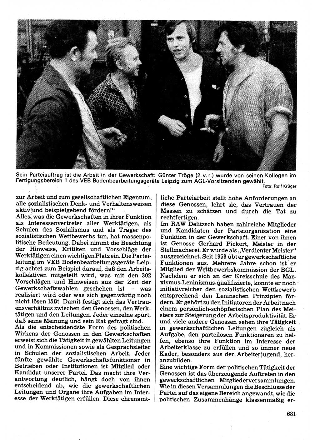 Neuer Weg (NW), Organ des Zentralkomitees (ZK) der SED (Sozialistische Einheitspartei Deutschlands) für Fragen des Parteilebens, 32. Jahrgang [Deutsche Demokratische Republik (DDR)] 1977, Seite 681 (NW ZK SED DDR 1977, S. 681)