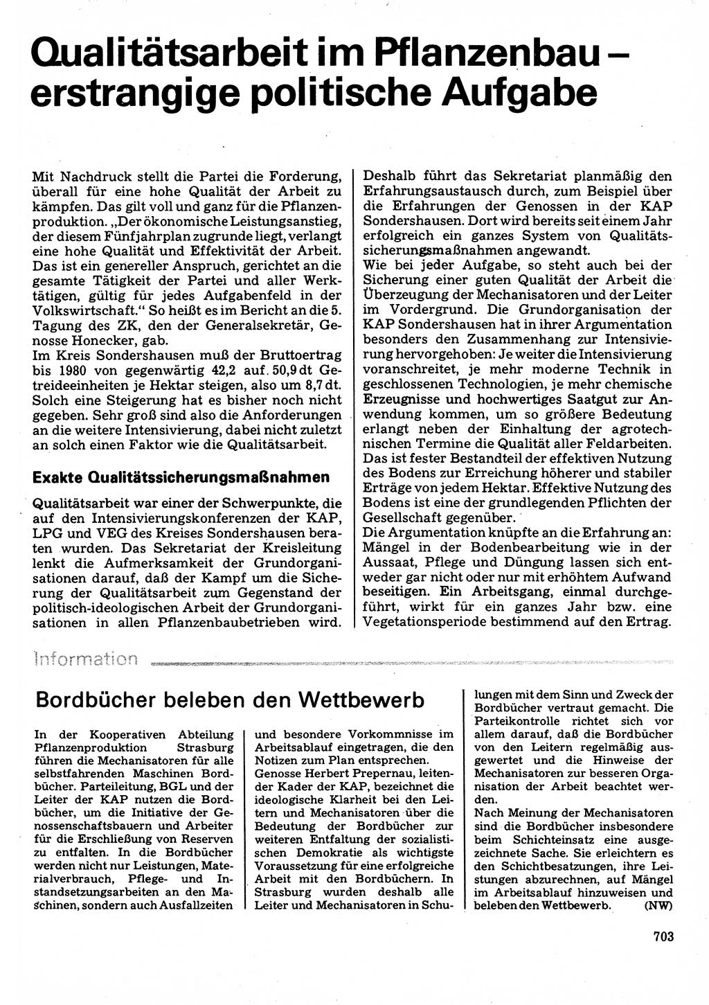Neuer Weg (NW), Organ des Zentralkomitees (ZK) der SED (Sozialistische Einheitspartei Deutschlands) für Fragen des Parteilebens, 32. Jahrgang [Deutsche Demokratische Republik (DDR)] 1977, Seite 703 (NW ZK SED DDR 1977, S. 703)