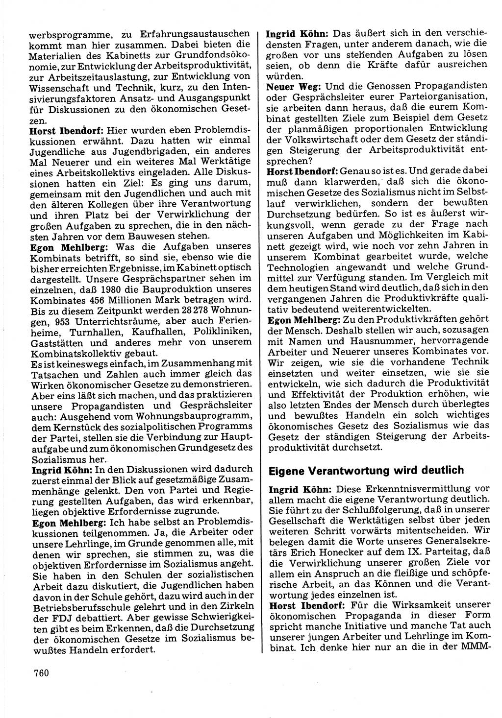 Neuer Weg (NW), Organ des Zentralkomitees (ZK) der SED (Sozialistische Einheitspartei Deutschlands) für Fragen des Parteilebens, 32. Jahrgang [Deutsche Demokratische Republik (DDR)] 1977, Seite 760 (NW ZK SED DDR 1977, S. 760)