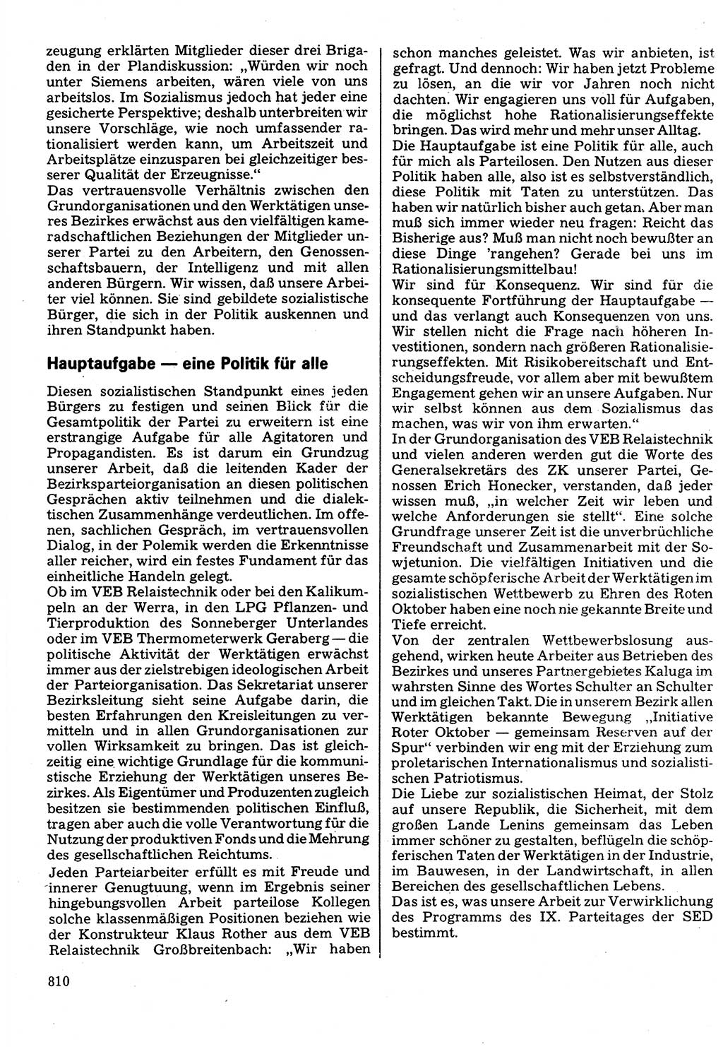 Neuer Weg (NW), Organ des Zentralkomitees (ZK) der SED (Sozialistische Einheitspartei Deutschlands) für Fragen des Parteilebens, 32. Jahrgang [Deutsche Demokratische Republik (DDR)] 1977, Seite 810 (NW ZK SED DDR 1977, S. 810)