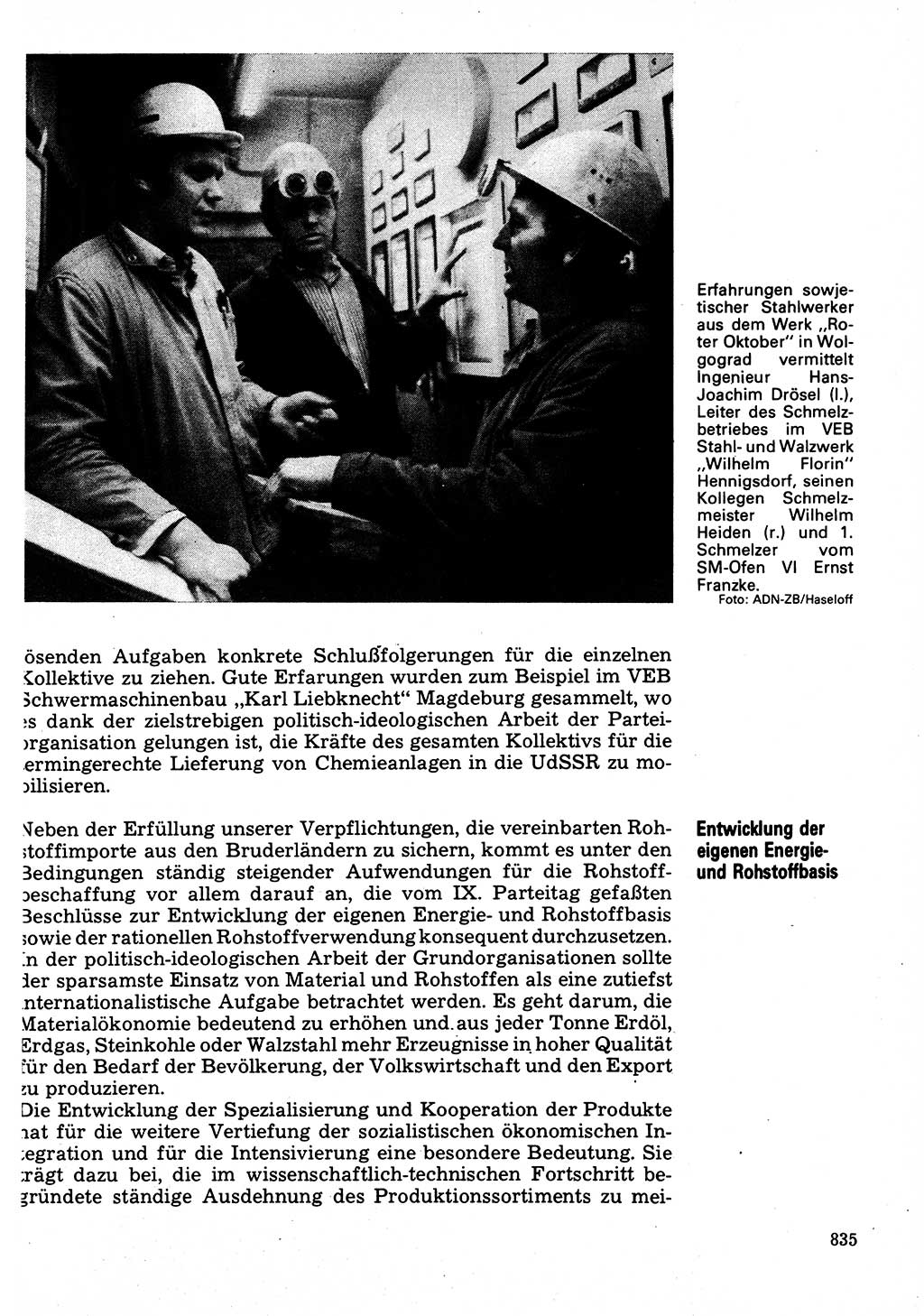 Neuer Weg (NW), Organ des Zentralkomitees (ZK) der SED (Sozialistische Einheitspartei Deutschlands) für Fragen des Parteilebens, 32. Jahrgang [Deutsche Demokratische Republik (DDR)] 1977, Seite 835 (NW ZK SED DDR 1977, S. 835)