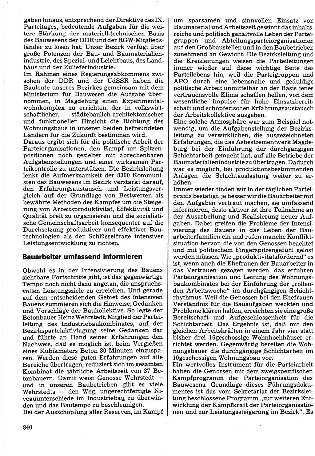 Neuer Weg (NW), Organ des Zentralkomitees (ZK) der SED (Sozialistische Einheitspartei Deutschlands) fÃ¼r Fragen des Parteilebens, 32. Jahrgang [Deutsche Demokratische Republik (DDR)] 1977, Seite 840 (NW ZK SED DDR 1977, S. 840)