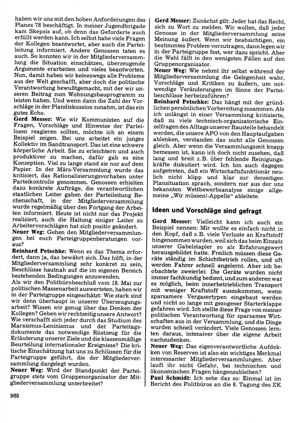 Neuer Weg (NW), Organ des Zentralkomitees (ZK) der SED (Sozialistische Einheitspartei Deutschlands) für Fragen des Parteilebens, 32. Jahrgang [Deutsche Demokratische Republik (DDR)] 1977, Seite 968 (NW ZK SED DDR 1977, S. 968)