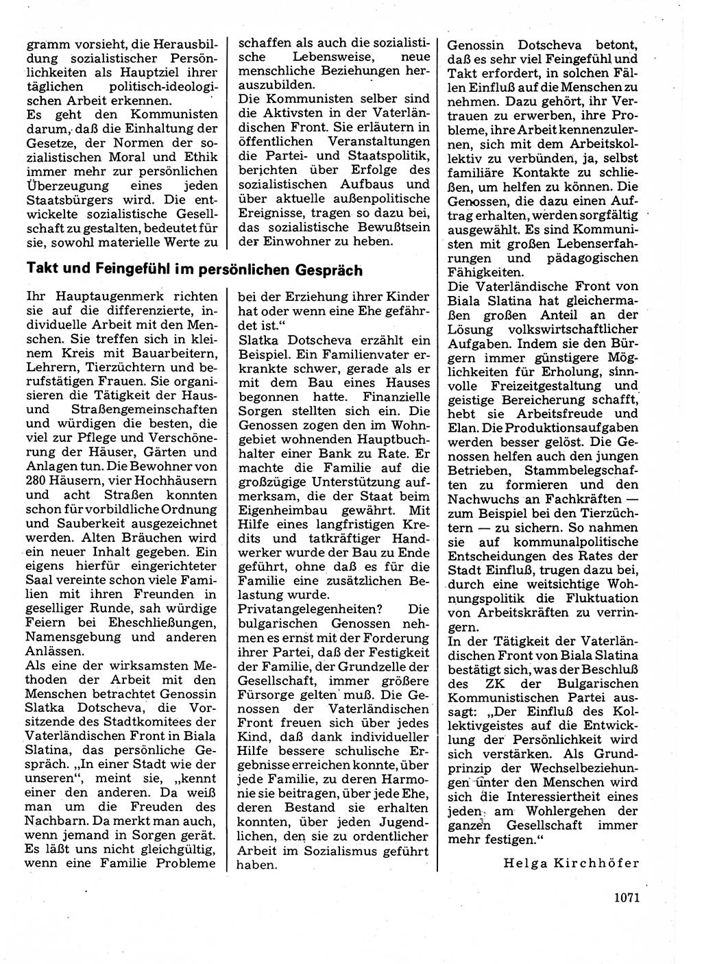 Neuer Weg (NW), Organ des Zentralkomitees (ZK) der SED (Sozialistische Einheitspartei Deutschlands) für Fragen des Parteilebens, 32. Jahrgang [Deutsche Demokratische Republik (DDR)] 1977, Seite 1071 (NW ZK SED DDR 1977, S. 1071)