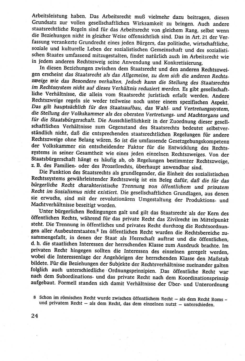 Staatsrecht der DDR (Deutsche Demokratische Republik), Lehrbuch 1977, Seite 24 (St.-R. DDR Lb. 1977, S. 24)