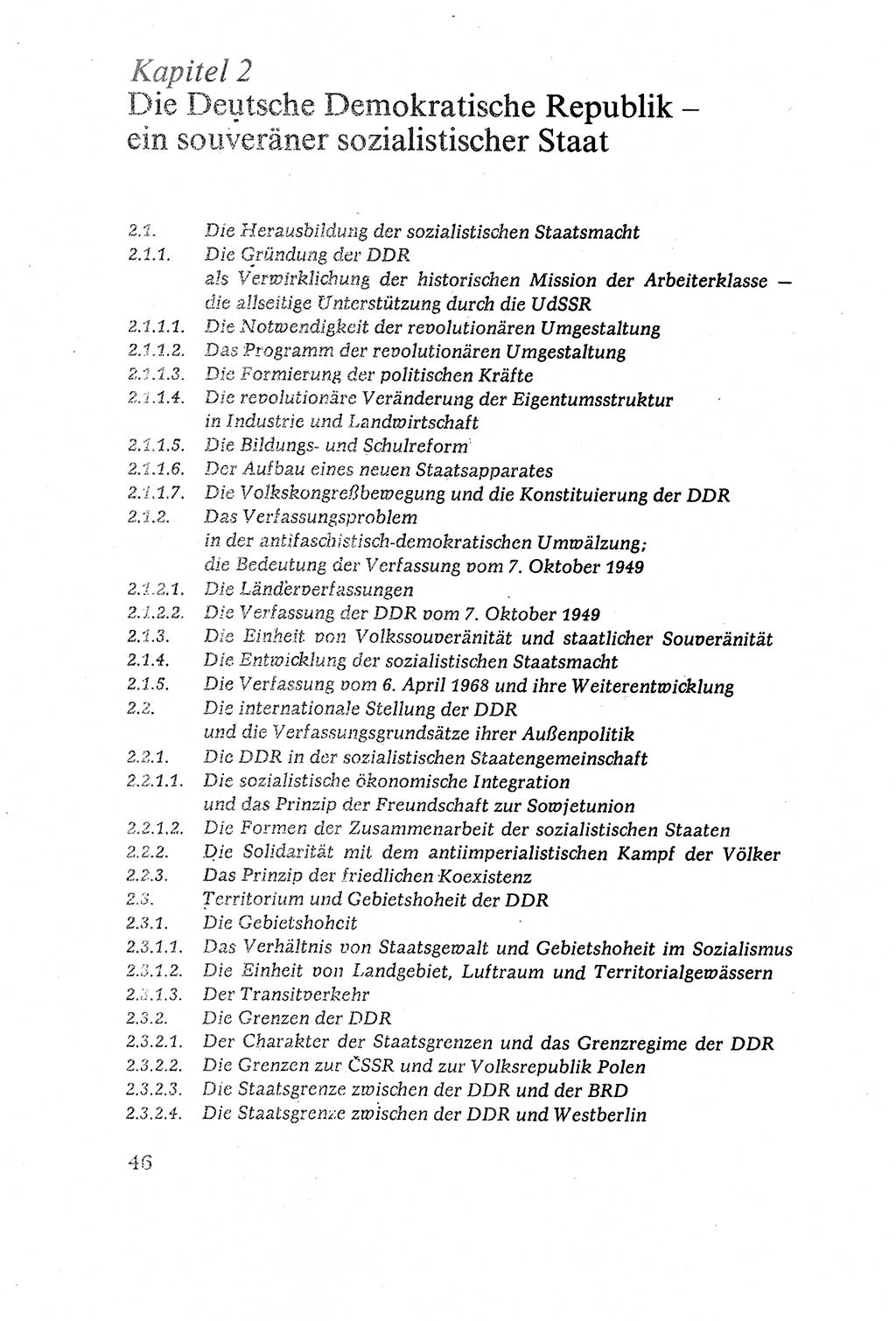 Staatsrecht der DDR (Deutsche Demokratische Republik), Lehrbuch 1977, Seite 46 (St.-R. DDR Lb. 1977, S. 46)