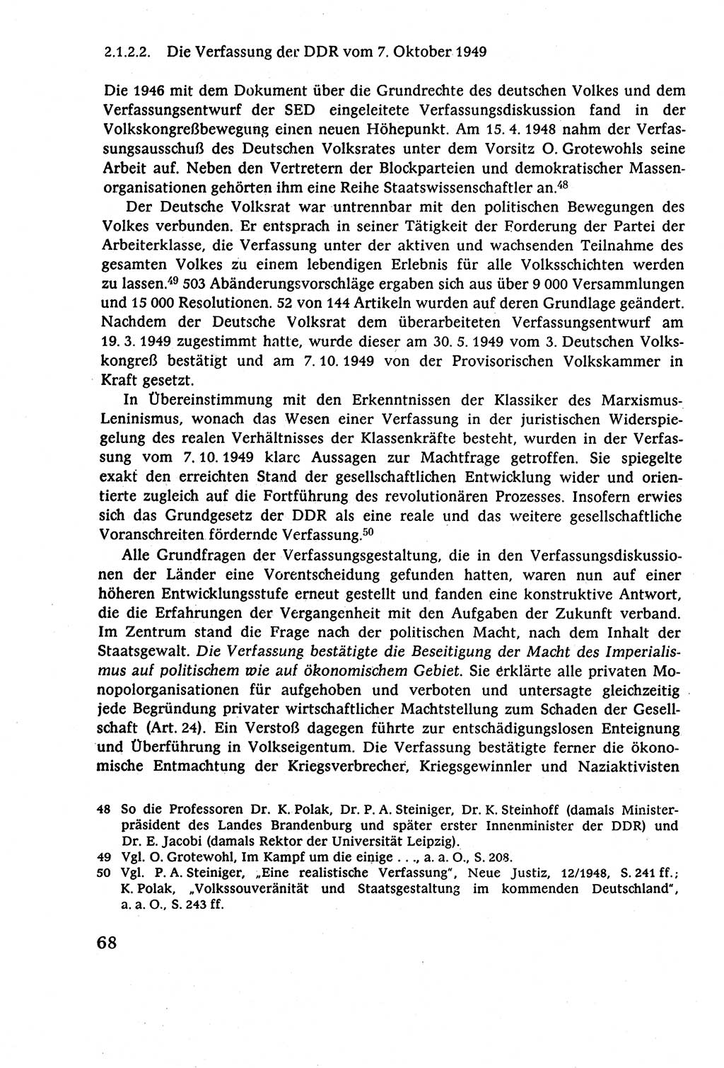 Staatsrecht der DDR (Deutsche Demokratische Republik), Lehrbuch 1977, Seite 68 (St.-R. DDR Lb. 1977, S. 68)