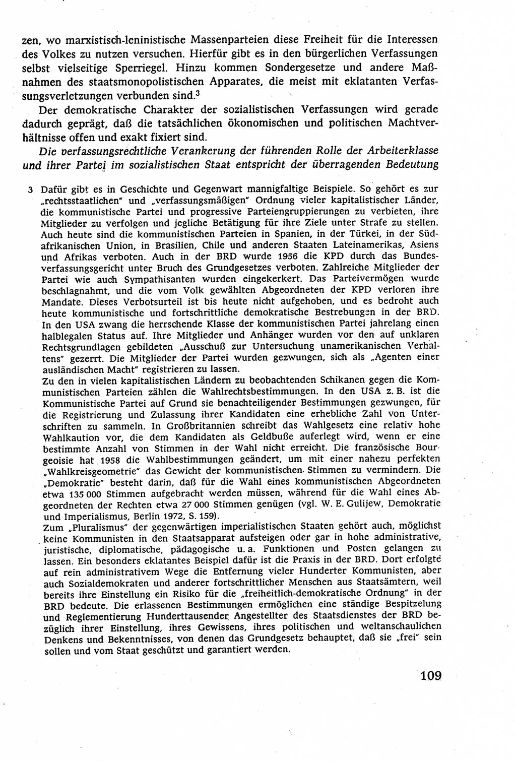 Staatsrecht der DDR (Deutsche Demokratische Republik), Lehrbuch 1977, Seite 109 (St.-R. DDR Lb. 1977, S. 109)