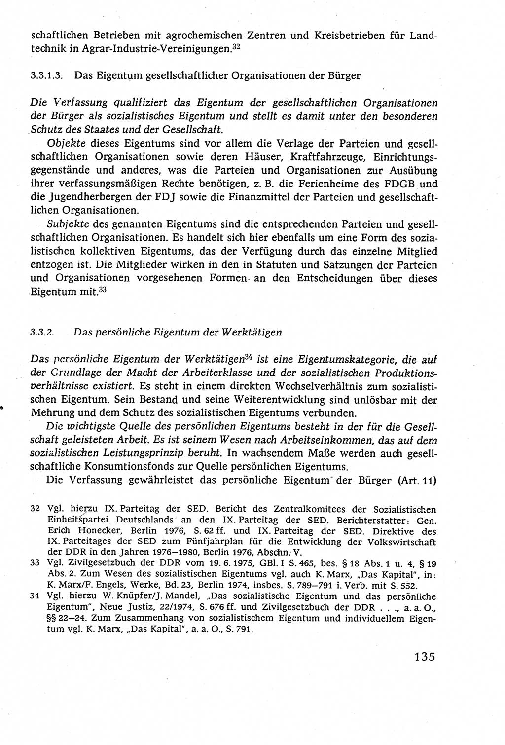 Staatsrecht der DDR (Deutsche Demokratische Republik), Lehrbuch 1977, Seite 135 (St.-R. DDR Lb. 1977, S. 135)