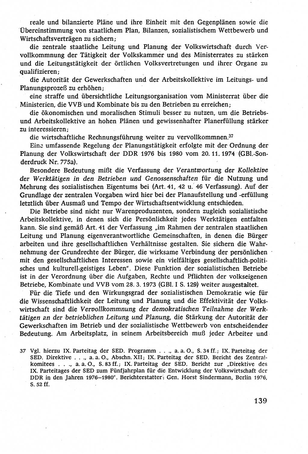 Staatsrecht der DDR (Deutsche Demokratische Republik), Lehrbuch 1977, Seite 139 (St.-R. DDR Lb. 1977, S. 139)