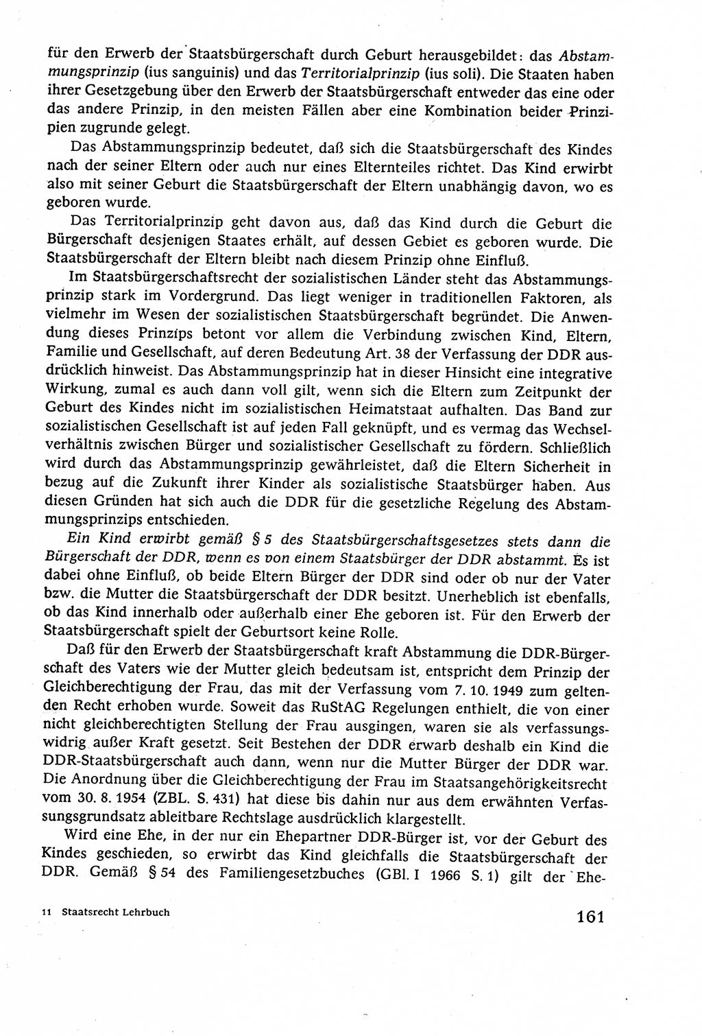 Staatsrecht der DDR (Deutsche Demokratische Republik), Lehrbuch 1977, Seite 161 (St.-R. DDR Lb. 1977, S. 161)