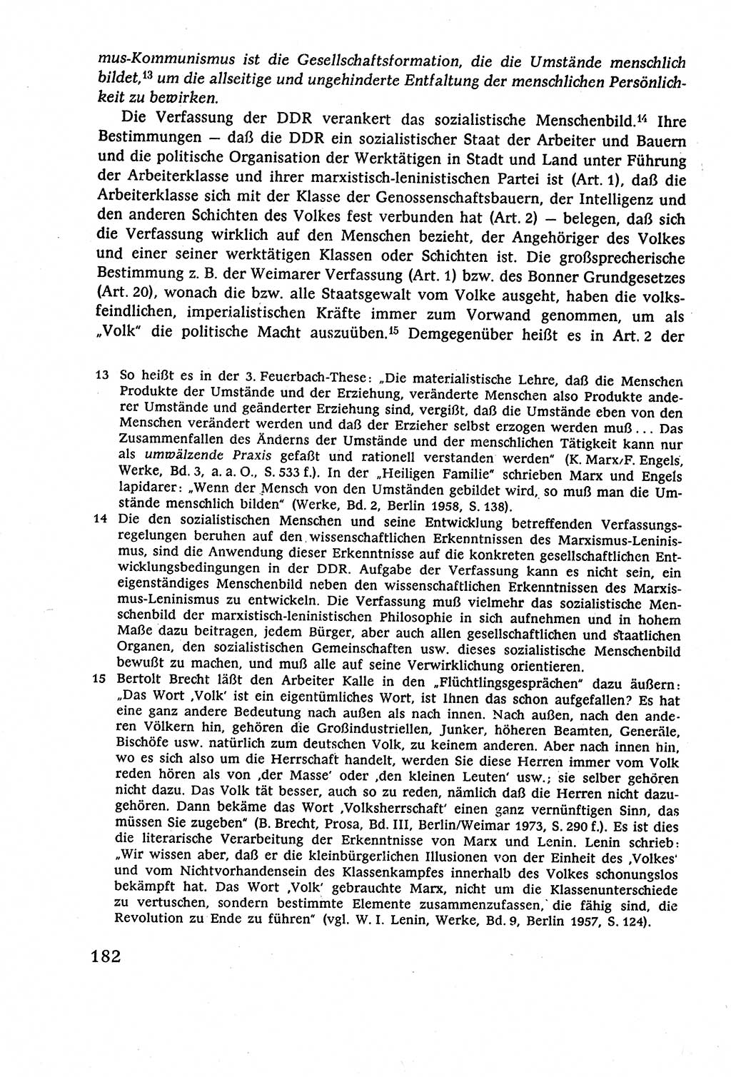 Staatsrecht der DDR (Deutsche Demokratische Republik), Lehrbuch 1977, Seite 182 (St.-R. DDR Lb. 1977, S. 182)