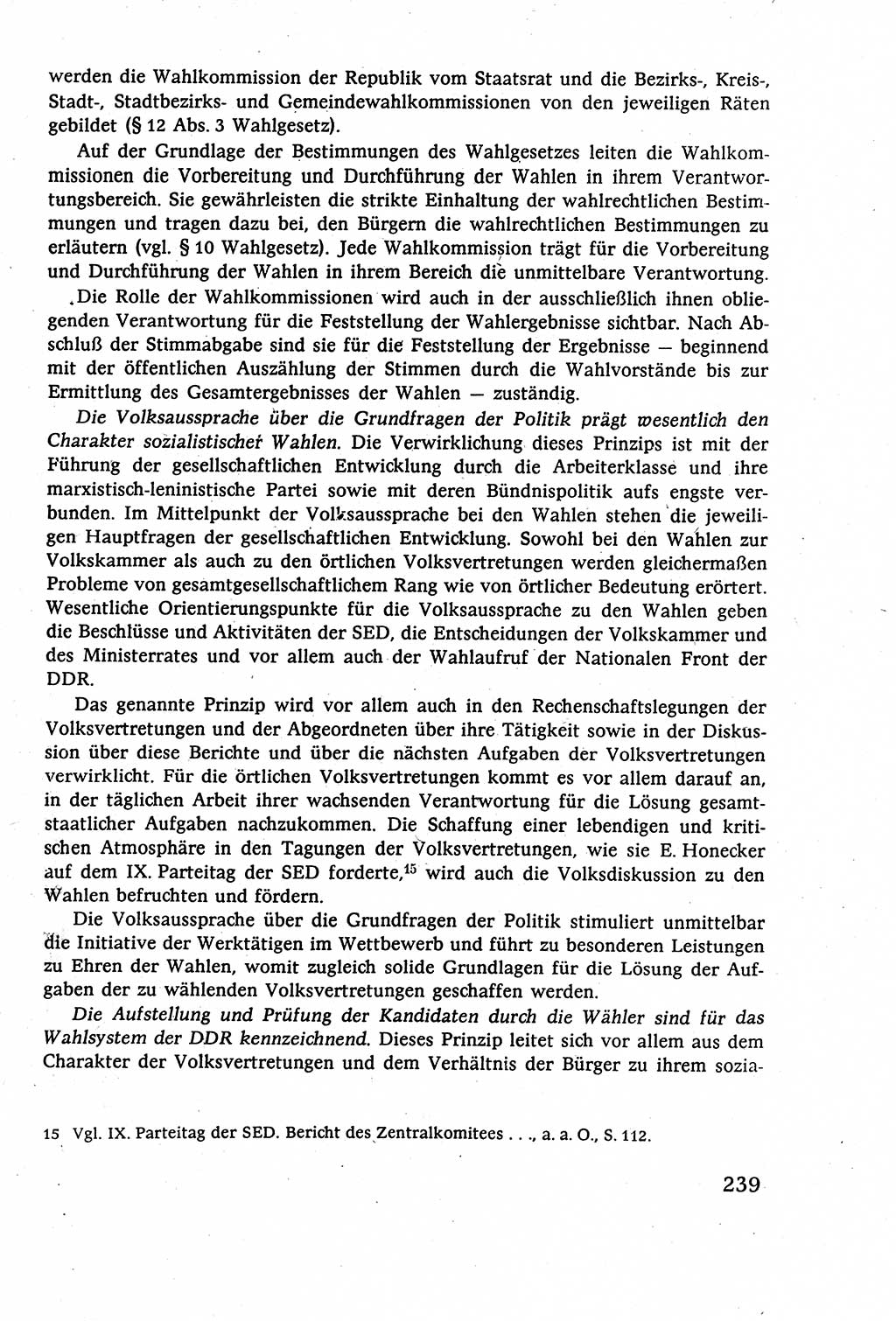 Staatsrecht der DDR (Deutsche Demokratische Republik), Lehrbuch 1977, Seite 239 (St.-R. DDR Lb. 1977, S. 239)