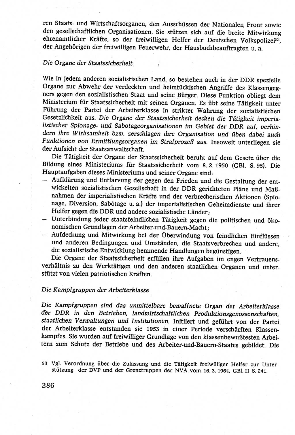 Staatsrecht der DDR (Deutsche Demokratische Republik), Lehrbuch 1977, Seite 286 (St.-R. DDR Lb. 1977, S. 286)