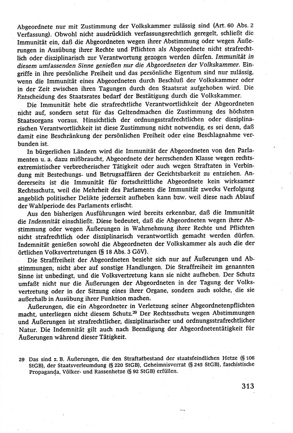 Staatsrecht der DDR (Deutsche Demokratische Republik), Lehrbuch 1977, Seite 313 (St.-R. DDR Lb. 1977, S. 313)