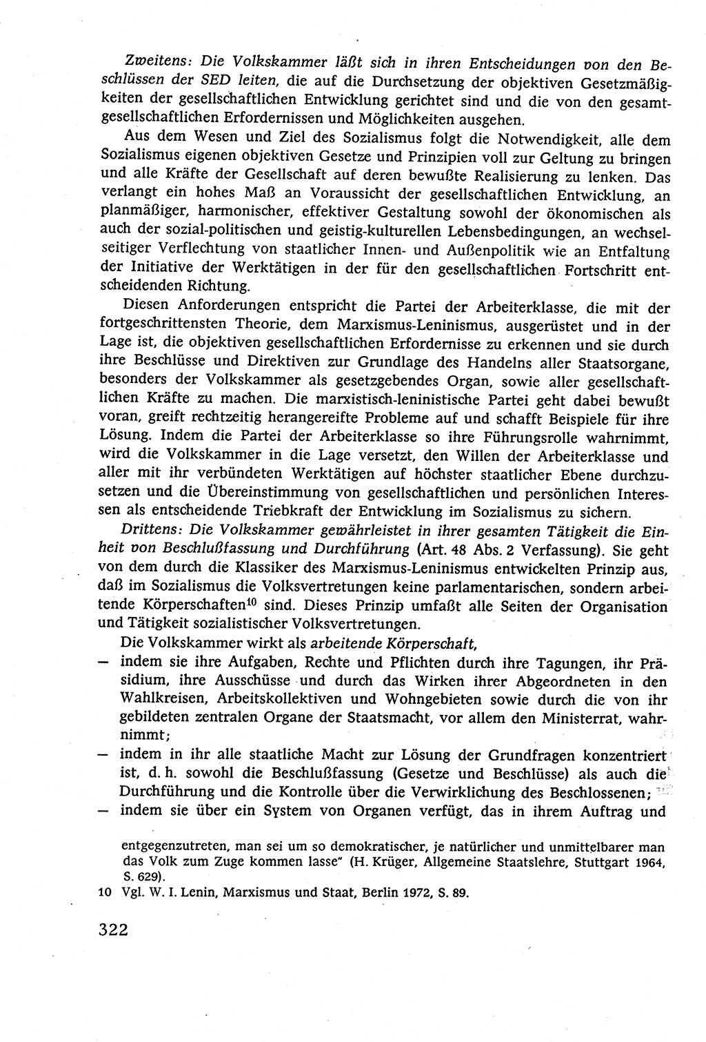 Staatsrecht der DDR (Deutsche Demokratische Republik), Lehrbuch 1977, Seite 322 (St.-R. DDR Lb. 1977, S. 322)