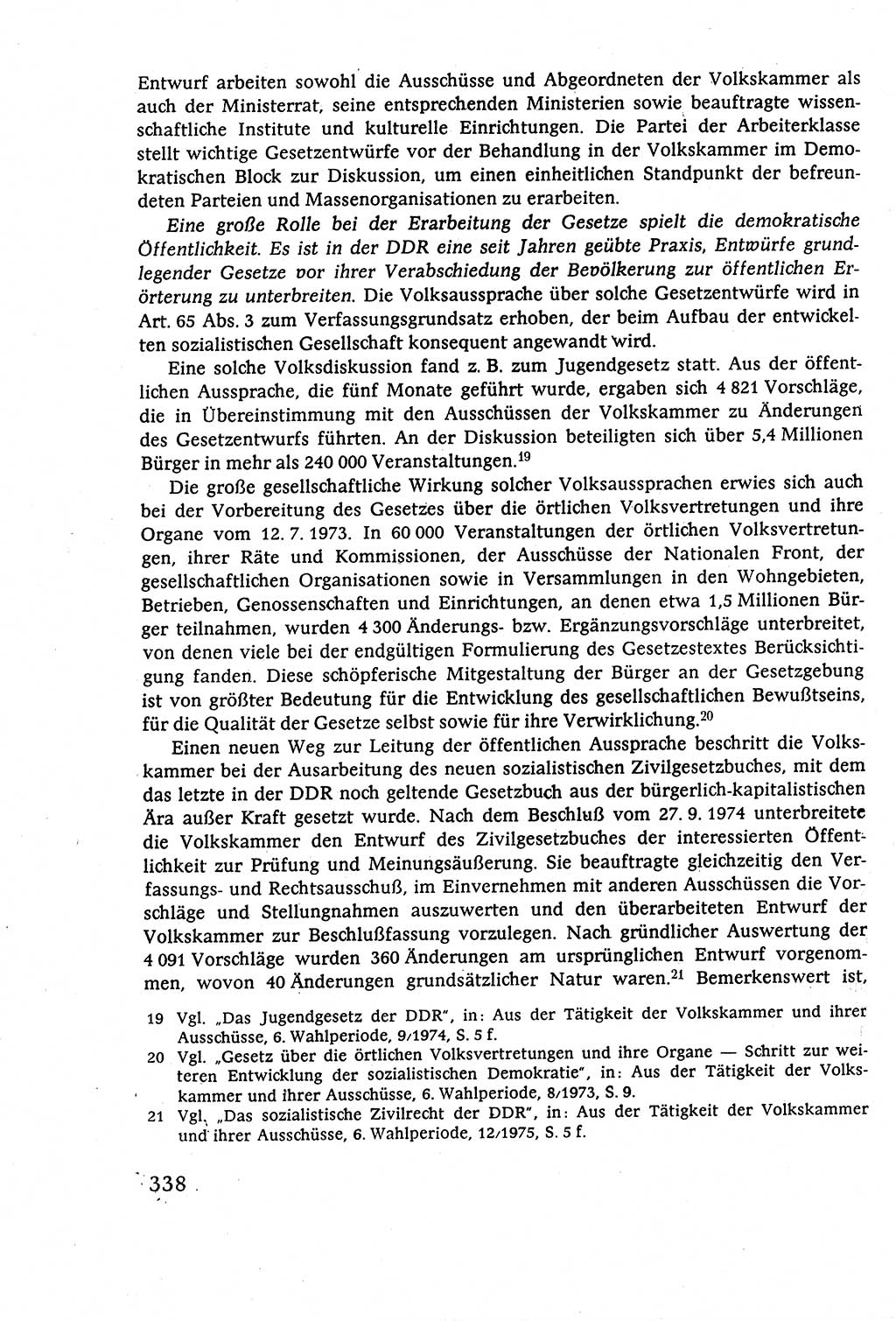 Staatsrecht der DDR (Deutsche Demokratische Republik), Lehrbuch 1977, Seite 338 (St.-R. DDR Lb. 1977, S. 338)
