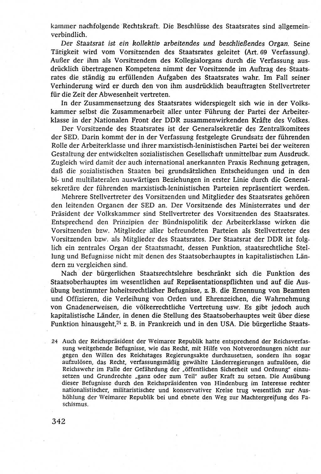 Staatsrecht der DDR (Deutsche Demokratische Republik), Lehrbuch 1977, Seite 342 (St.-R. DDR Lb. 1977, S. 342)