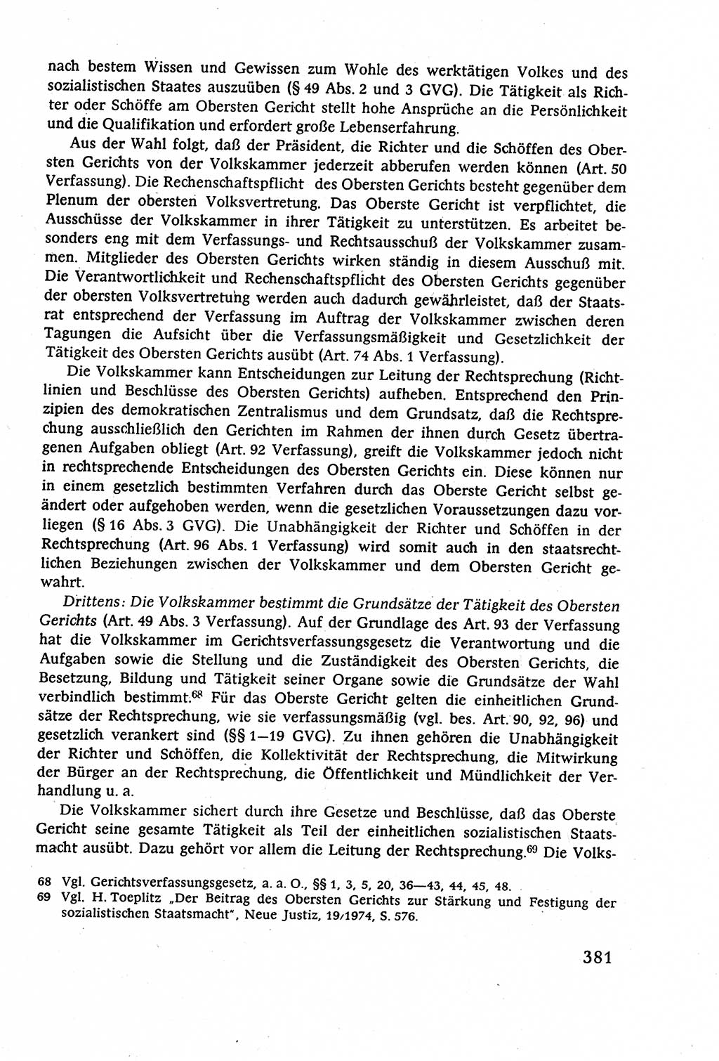 Staatsrecht der DDR (Deutsche Demokratische Republik), Lehrbuch 1977, Seite 381 (St.-R. DDR Lb. 1977, S. 381)