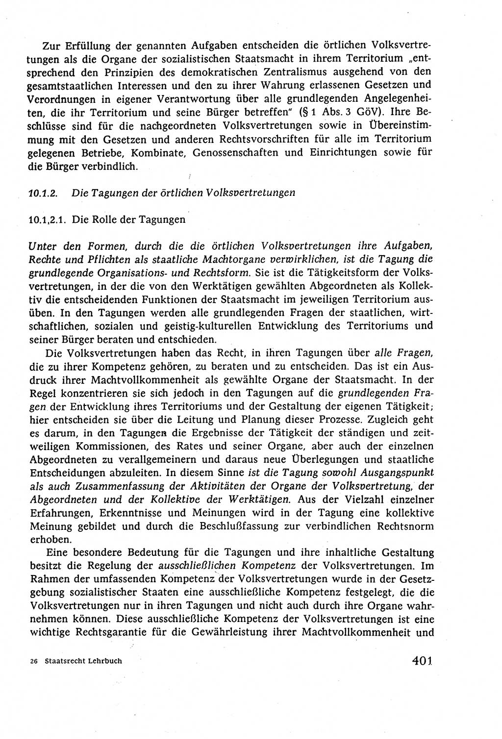 Staatsrecht der DDR (Deutsche Demokratische Republik), Lehrbuch 1977, Seite 401 (St.-R. DDR Lb. 1977, S. 401)