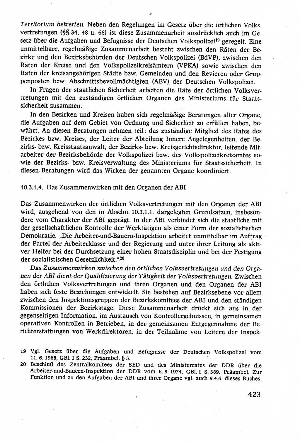 Staatsrecht der DDR (Deutsche Demokratische Republik), Lehrbuch 1977, Seite 423 (St.-R. DDR Lb. 1977, S. 423)