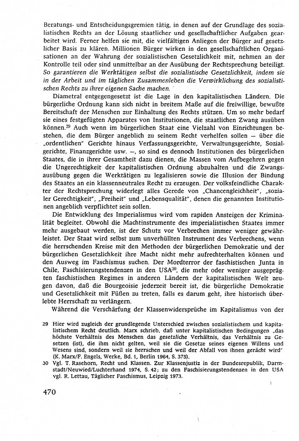 Staatsrecht der DDR (Deutsche Demokratische Republik), Lehrbuch 1977, Seite 470 (St.-R. DDR Lb. 1977, S. 470)