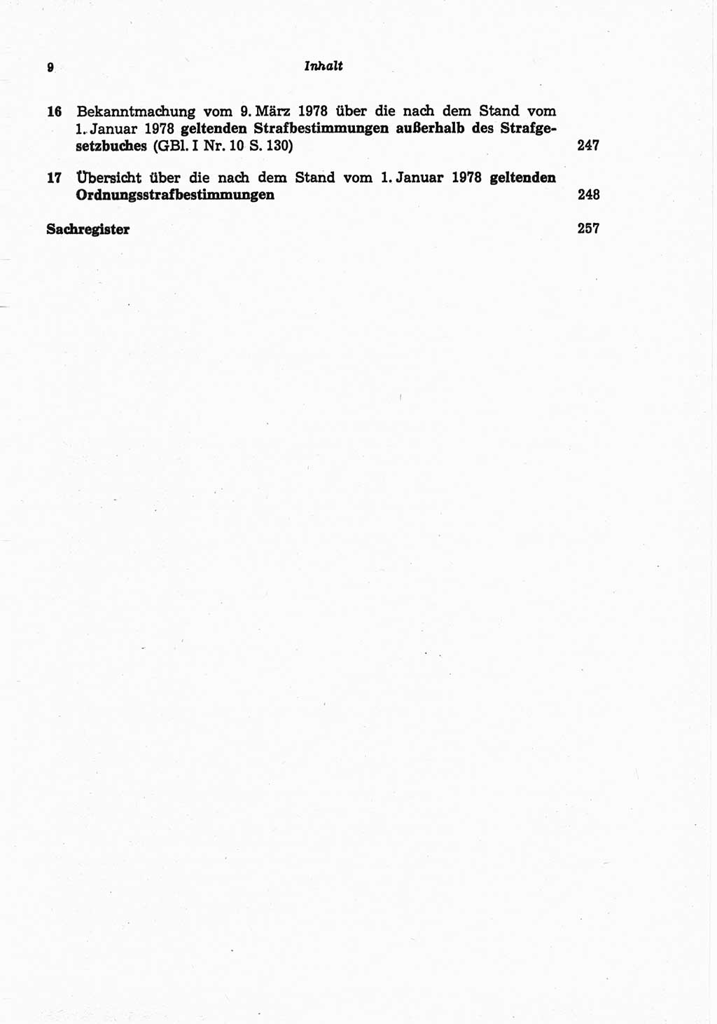 Strafgesetzbuch (StGB) der Deutschen Demokratischen Republik (DDR) und angrenzende Gesetze und Bestimmungen 1977, Seite 9 (StGB DDR Ges. Best. 1977, S. 9)