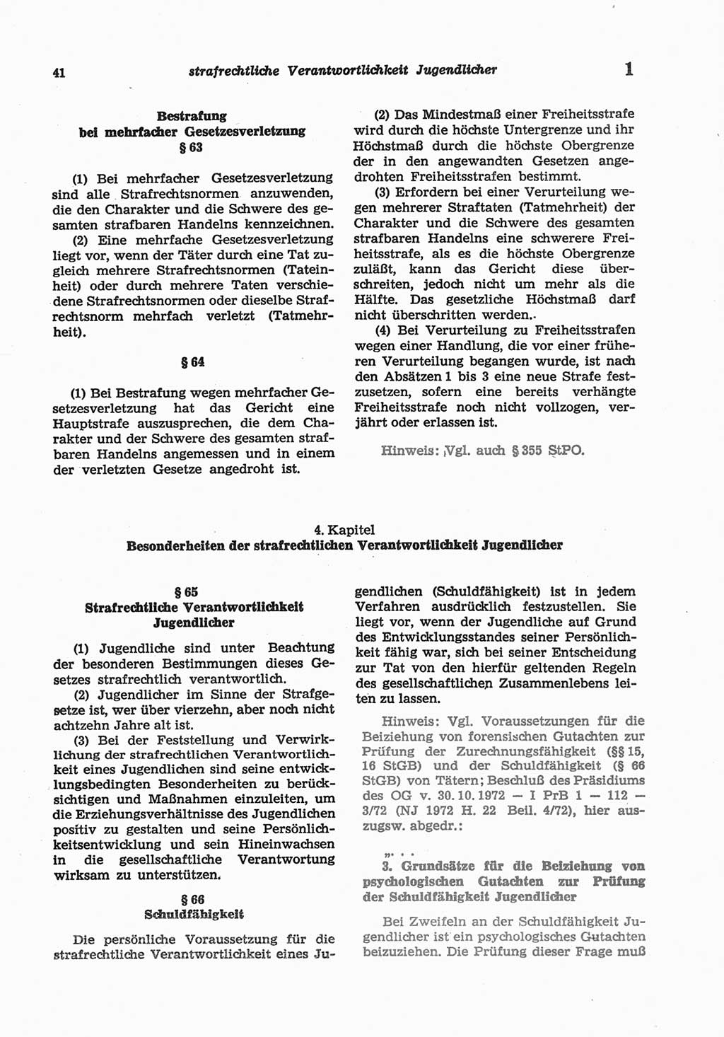 Strafgesetzbuch (StGB) der Deutschen Demokratischen Republik (DDR) und angrenzende Gesetze und Bestimmungen 1977, Seite 41 (StGB DDR Ges. Best. 1977, S. 41)