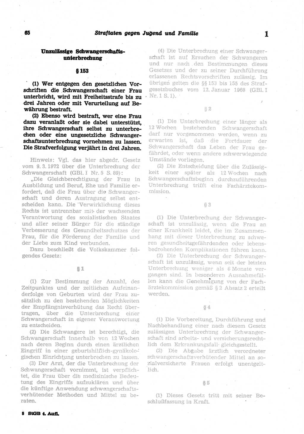 Strafgesetzbuch (StGB) der Deutschen Demokratischen Republik (DDR) und angrenzende Gesetze und Bestimmungen 1977, Seite 65 (StGB DDR Ges. Best. 1977, S. 65)