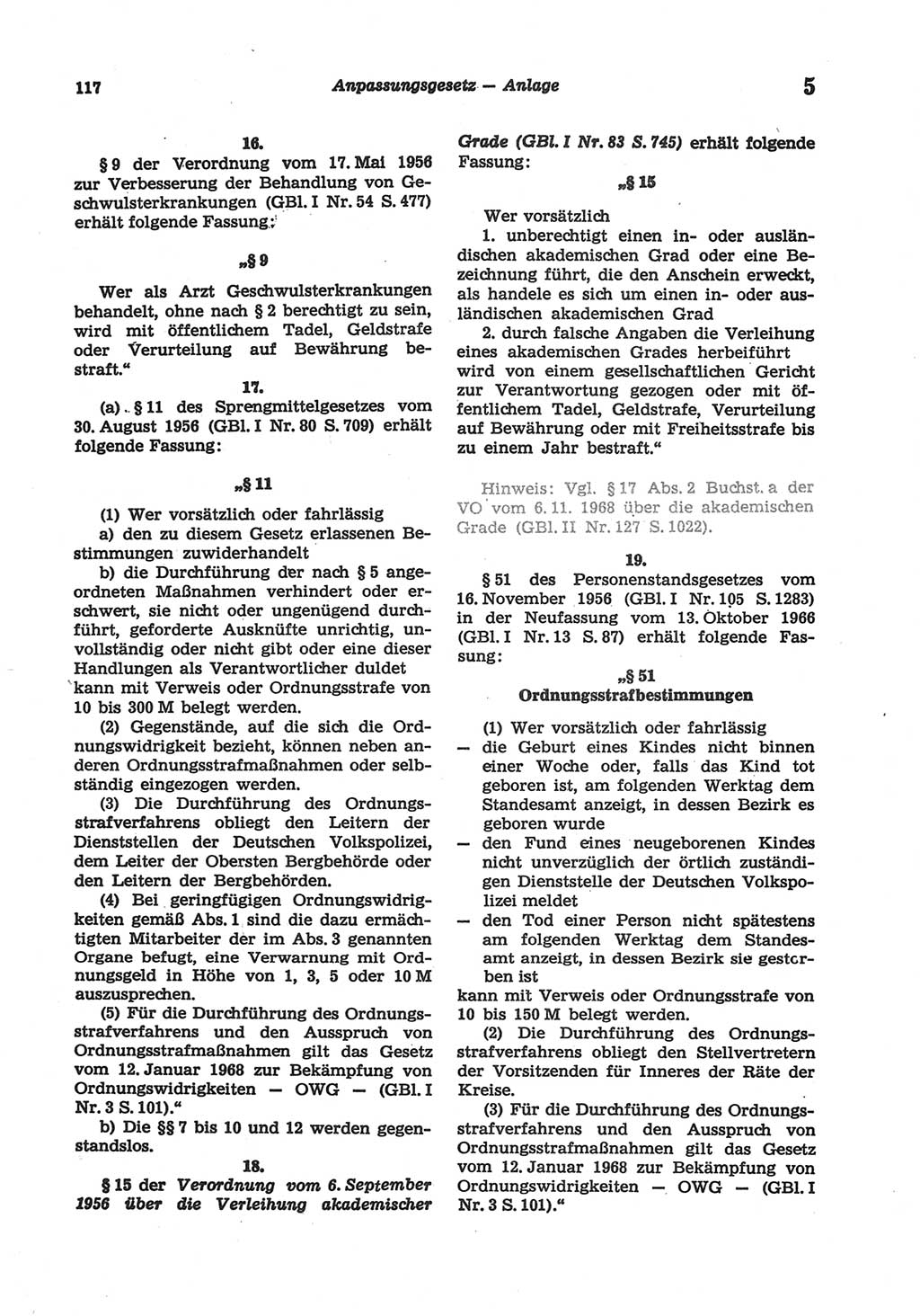 Strafgesetzbuch (StGB) der Deutschen Demokratischen Republik (DDR) und angrenzende Gesetze und Bestimmungen 1977, Seite 117 (StGB DDR Ges. Best. 1977, S. 117)